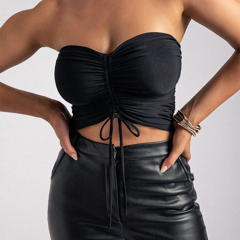 Farah Mesh See-through Short Tank Tube Top