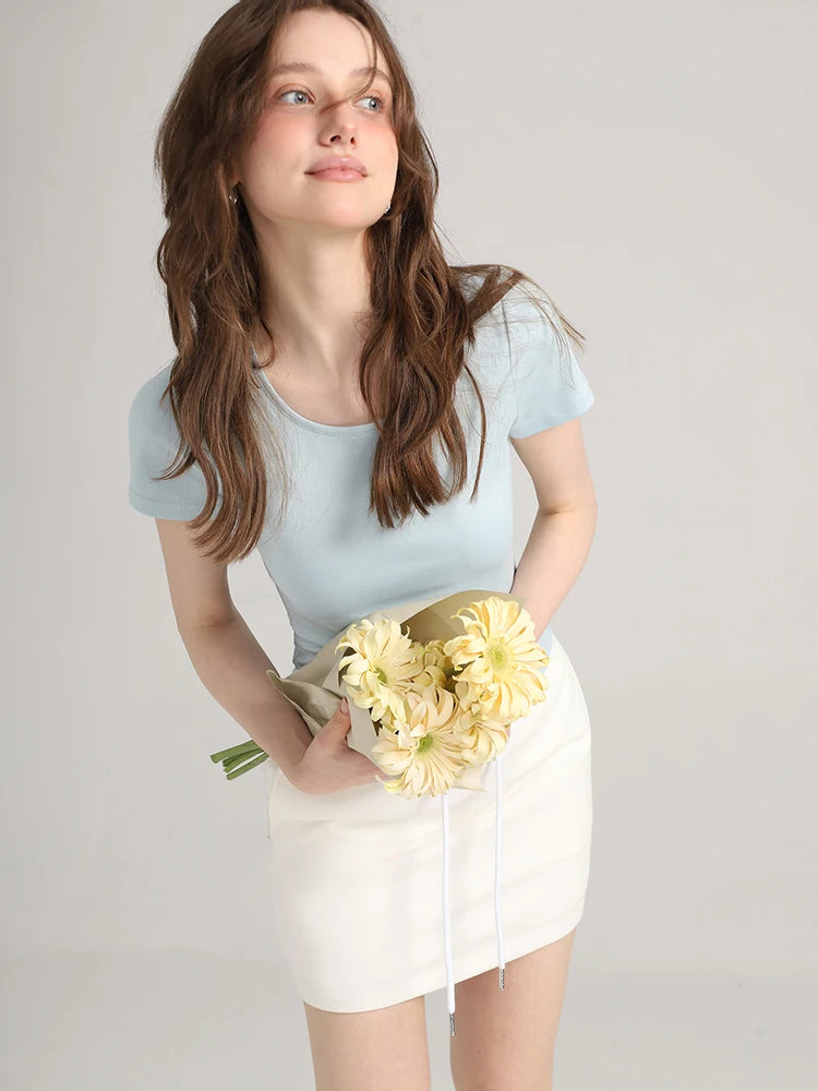 Clara Short Sleeve Crop Top Tee
