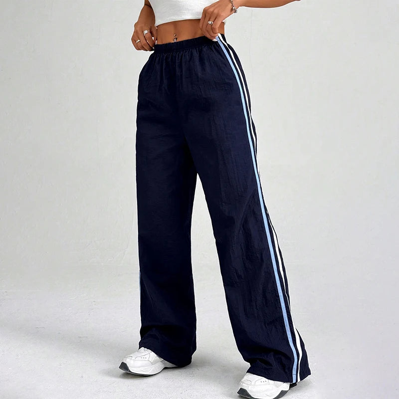 BC Cargo Striped Trousers Versatile Pants