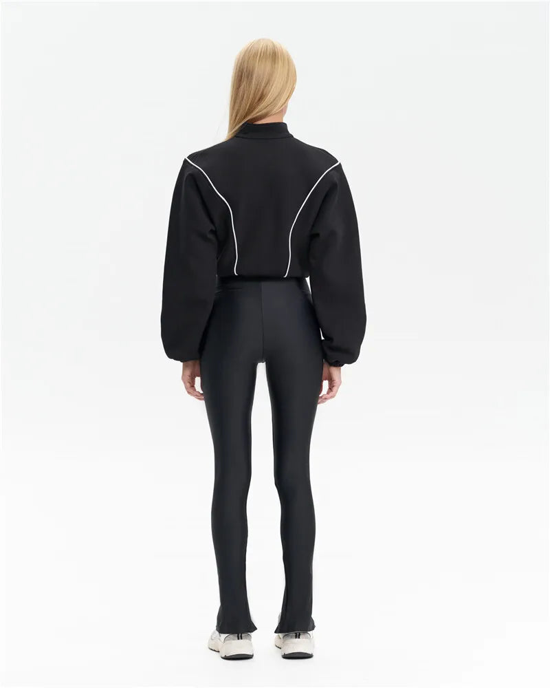 Moz Long Sleeve Jumpsuit Rompers Turtleneck