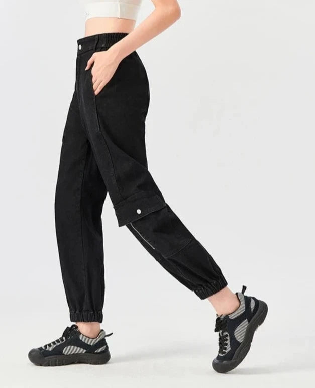 Retro Cargo High Waist Denim