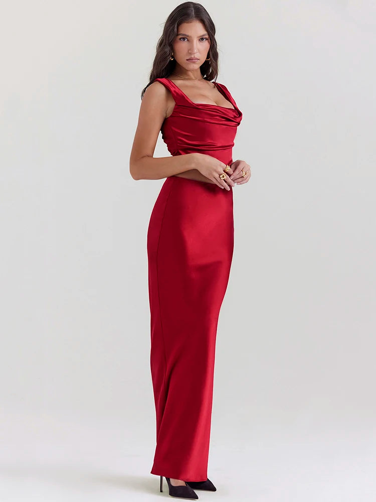 Kimi Satin Top And Long Skirt Set