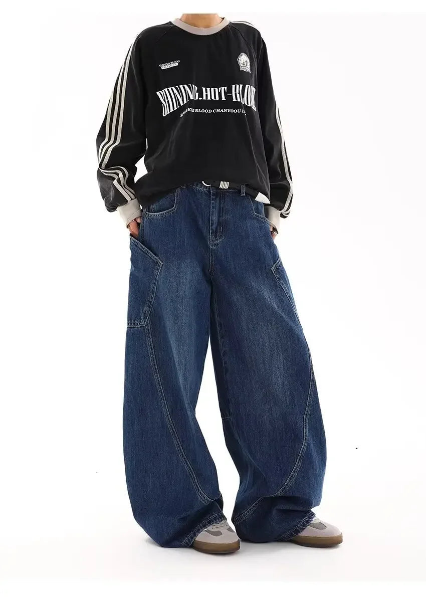 BC Jeans High Street Vintage Loose Fit Straight Leg Bell Bottoms