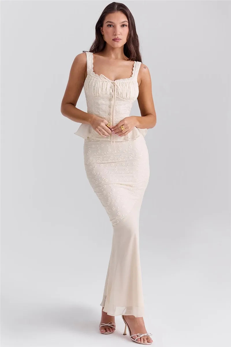 BC Sleeveless Tops And Long Skirt Set