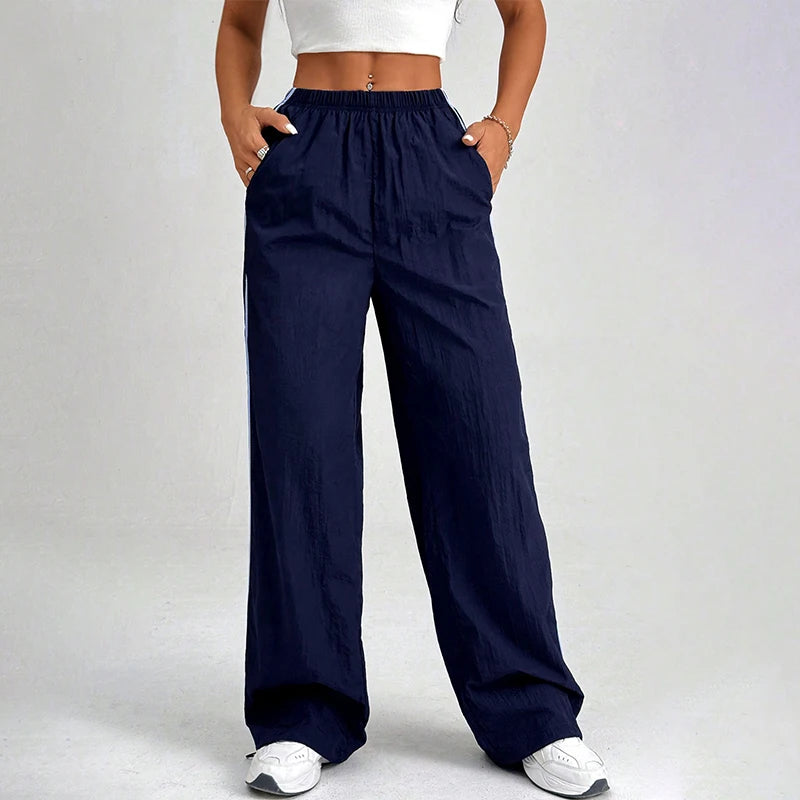 BC Cargo Striped Trousers Versatile Pants