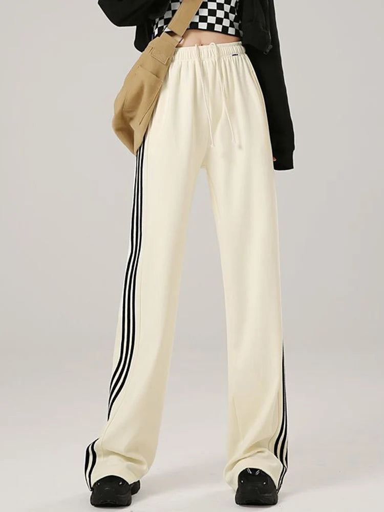 Nora High Waist Lace Up Streetwear Wide Leg Pants