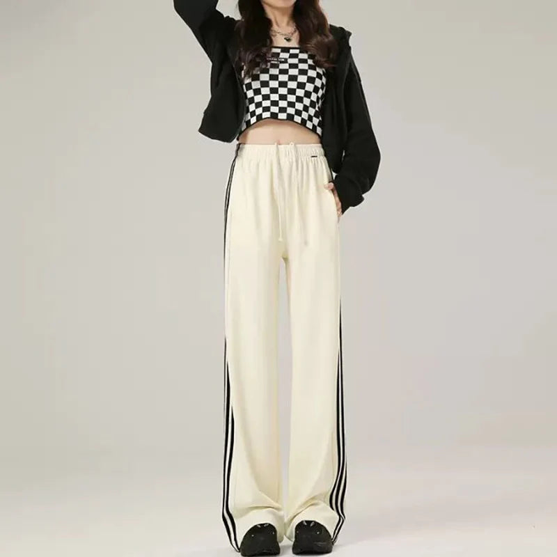 Nora High Waist Lace Up Streetwear Wide Leg Pants