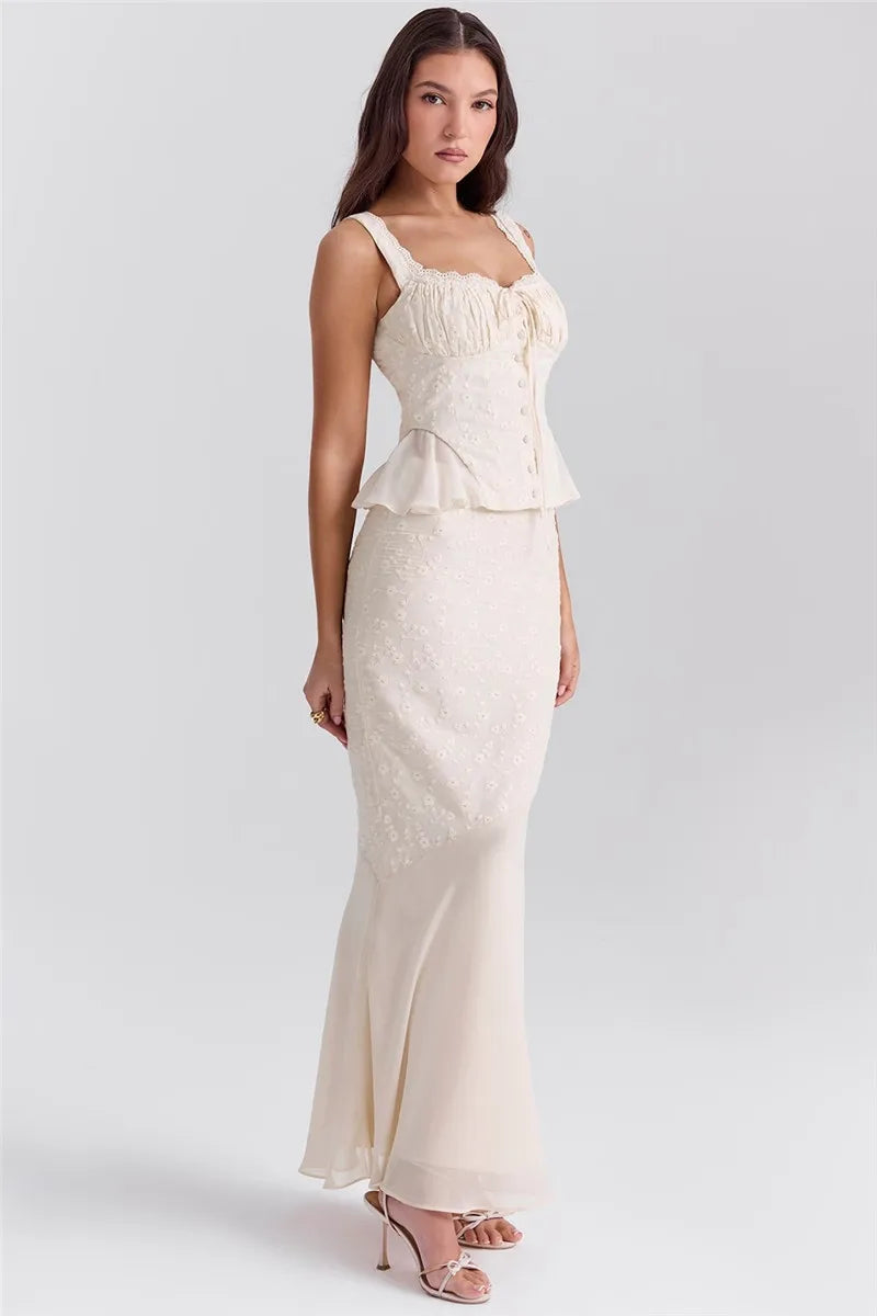 BC Sleeveless Tops And Long Skirt Set