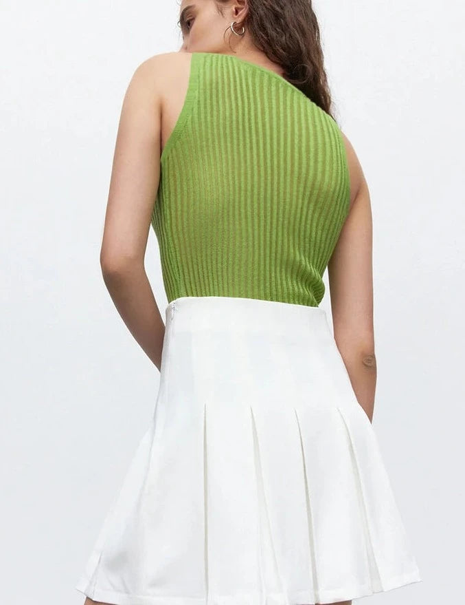 KZ See Through Hollow Out Sleeveless Tank Top