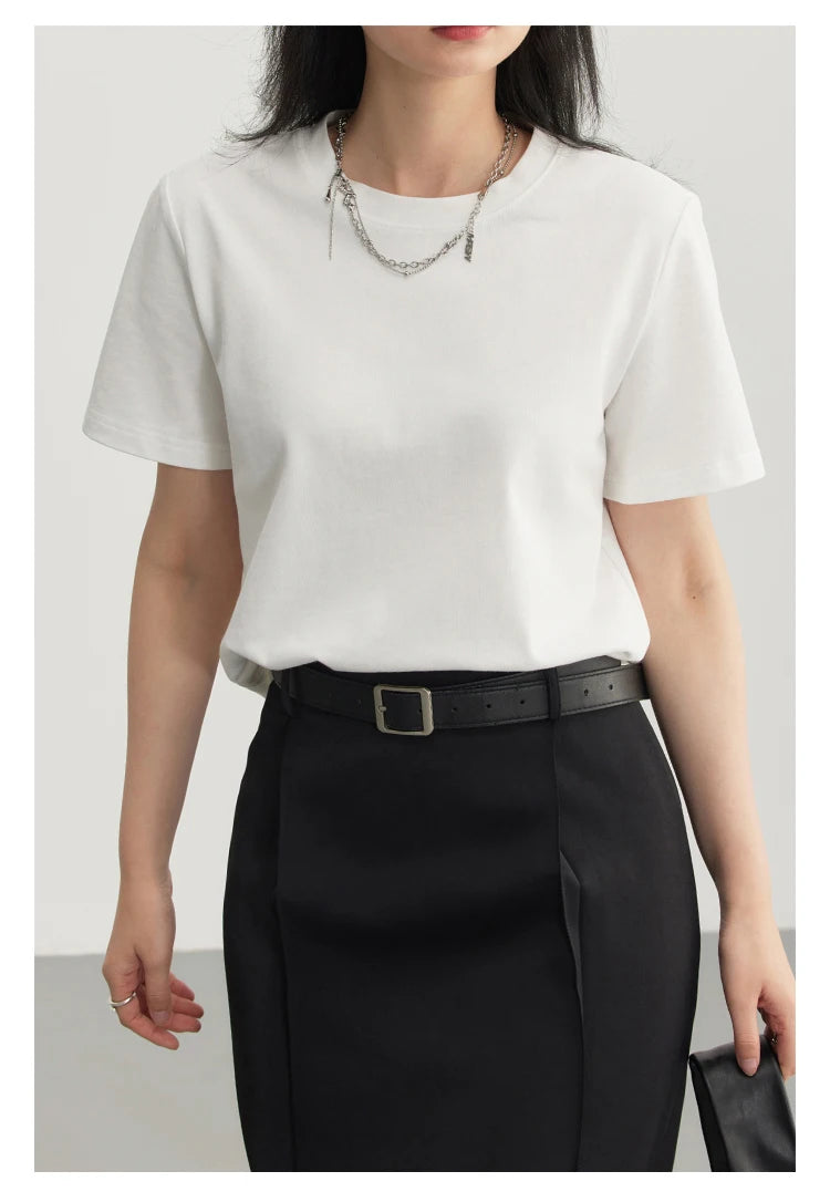 Viviola Tees Basic O Neck Short Sleeve Pullover