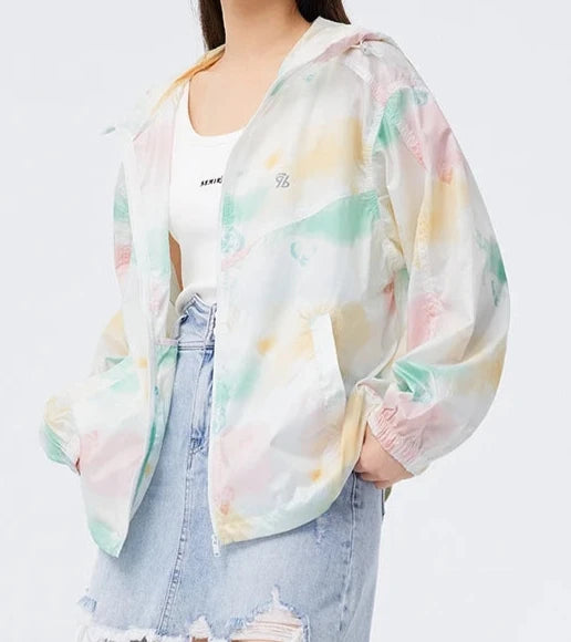 Armeli Hooded Mesh Sunscreen Jacket Loose Fit