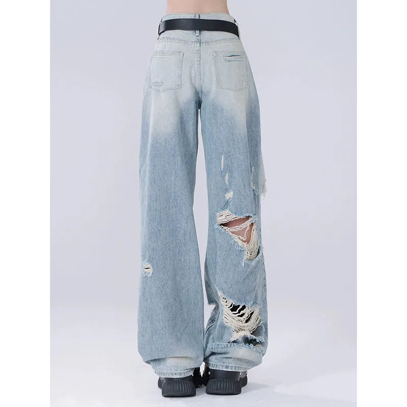 G.K.1 High Waist Ripped Denim
