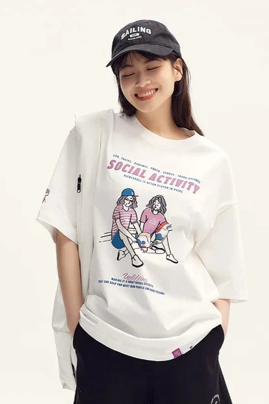 Kandy SY Short-Sleeve Printed Vintage T-Shirt