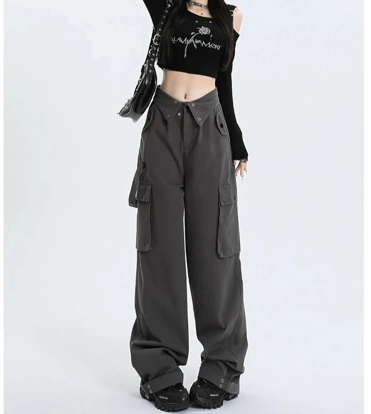 Cargo Vintage High Waist Baggy Pants