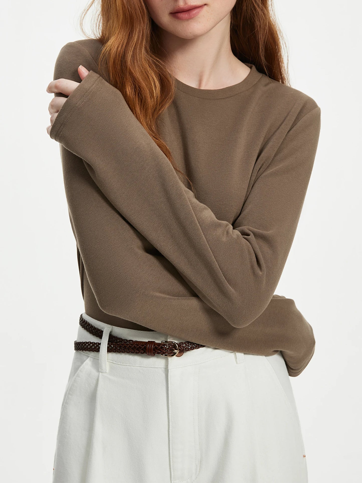 Pullover Round Neck Straight Long Sleeve