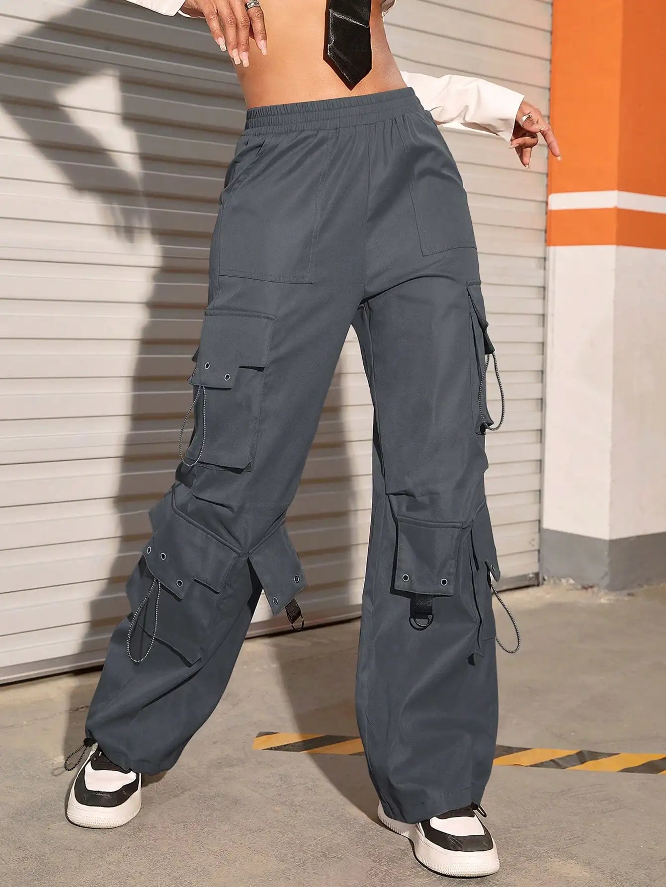 High Street Loose Straight Cargo Pants OG