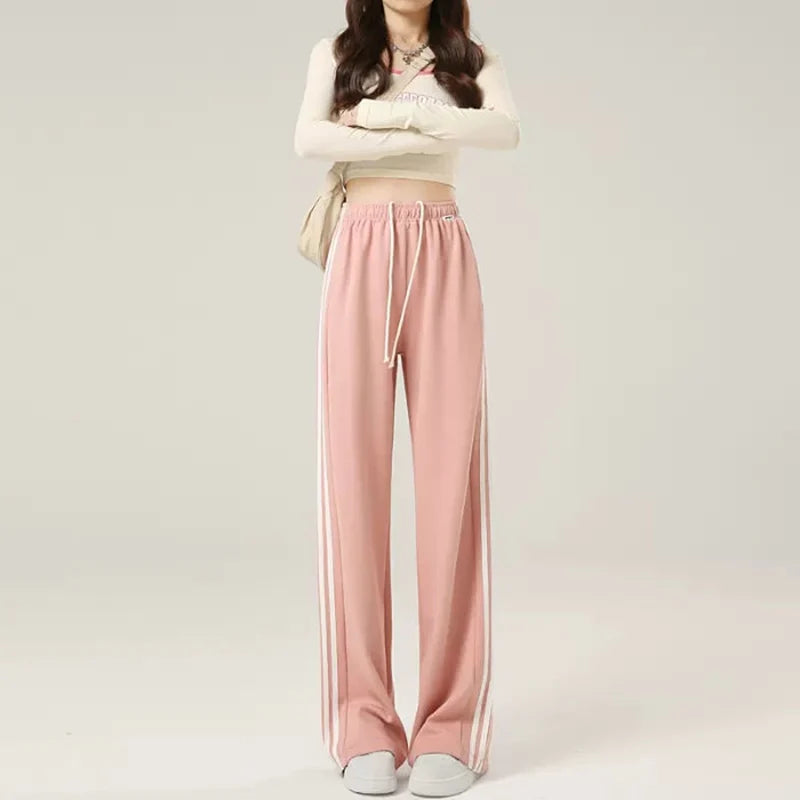 Nora High Waist Lace Up Streetwear Wide Leg Pants
