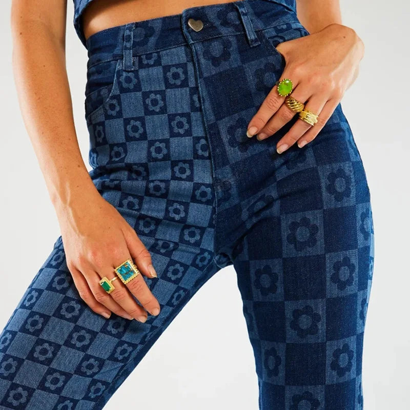 Van Stretch High Waist Flare Denim