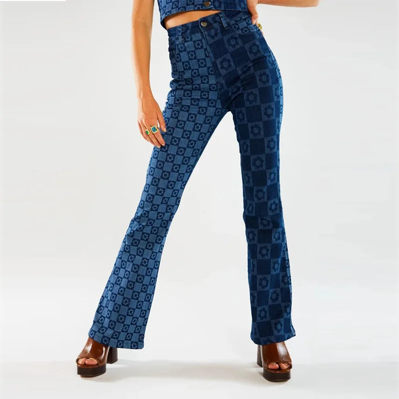 Van Stretch High Waist Flare Denim