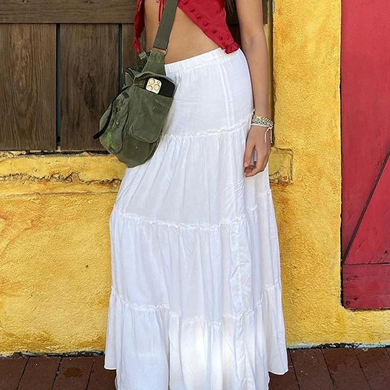 Y2K Straight Light Long Skirt