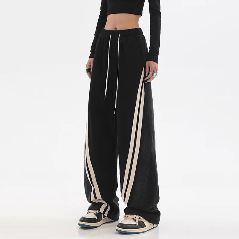 Y2k High Waist Straight Cropped Pants