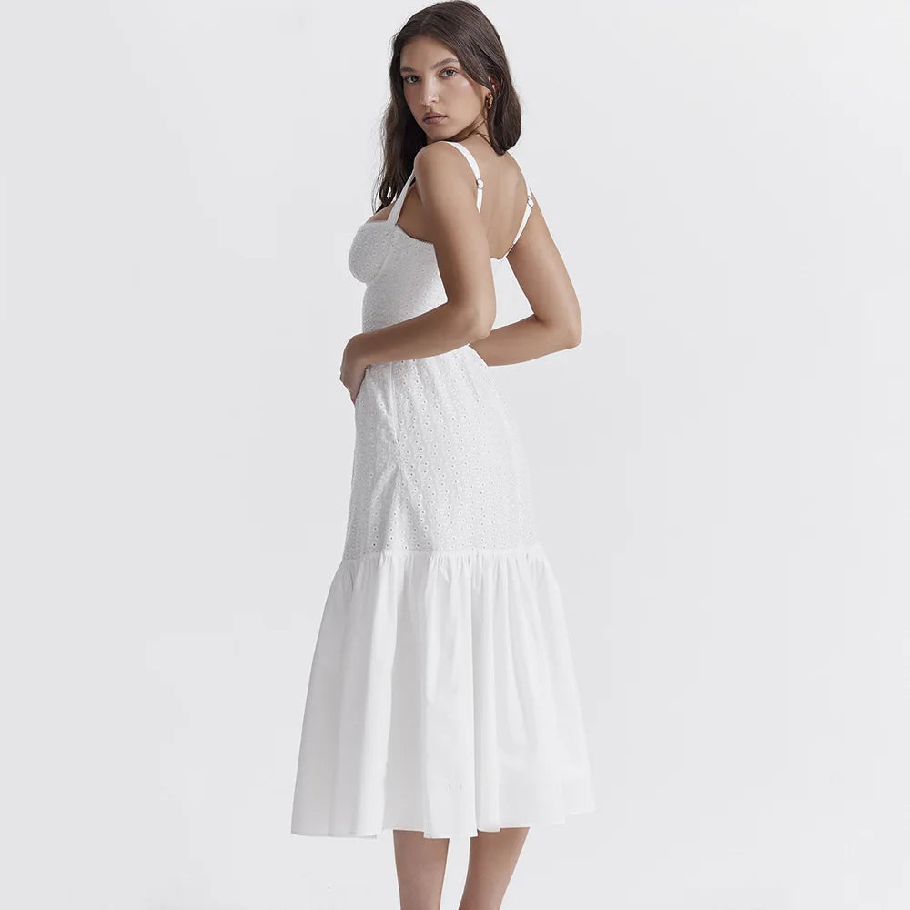 LLC Casual Linen-cotton Blend Long Dress