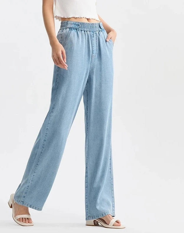Pearl BC Elastic Waist Wide-Legged Trousers