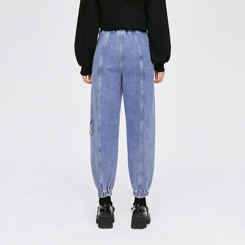 Retro Cargo High Waist Denim