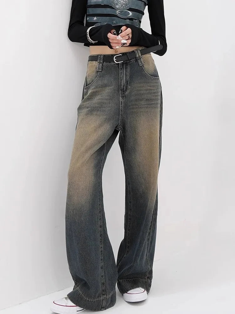 Baggy Jeans Vintage High Waisted Wide Leg Pants