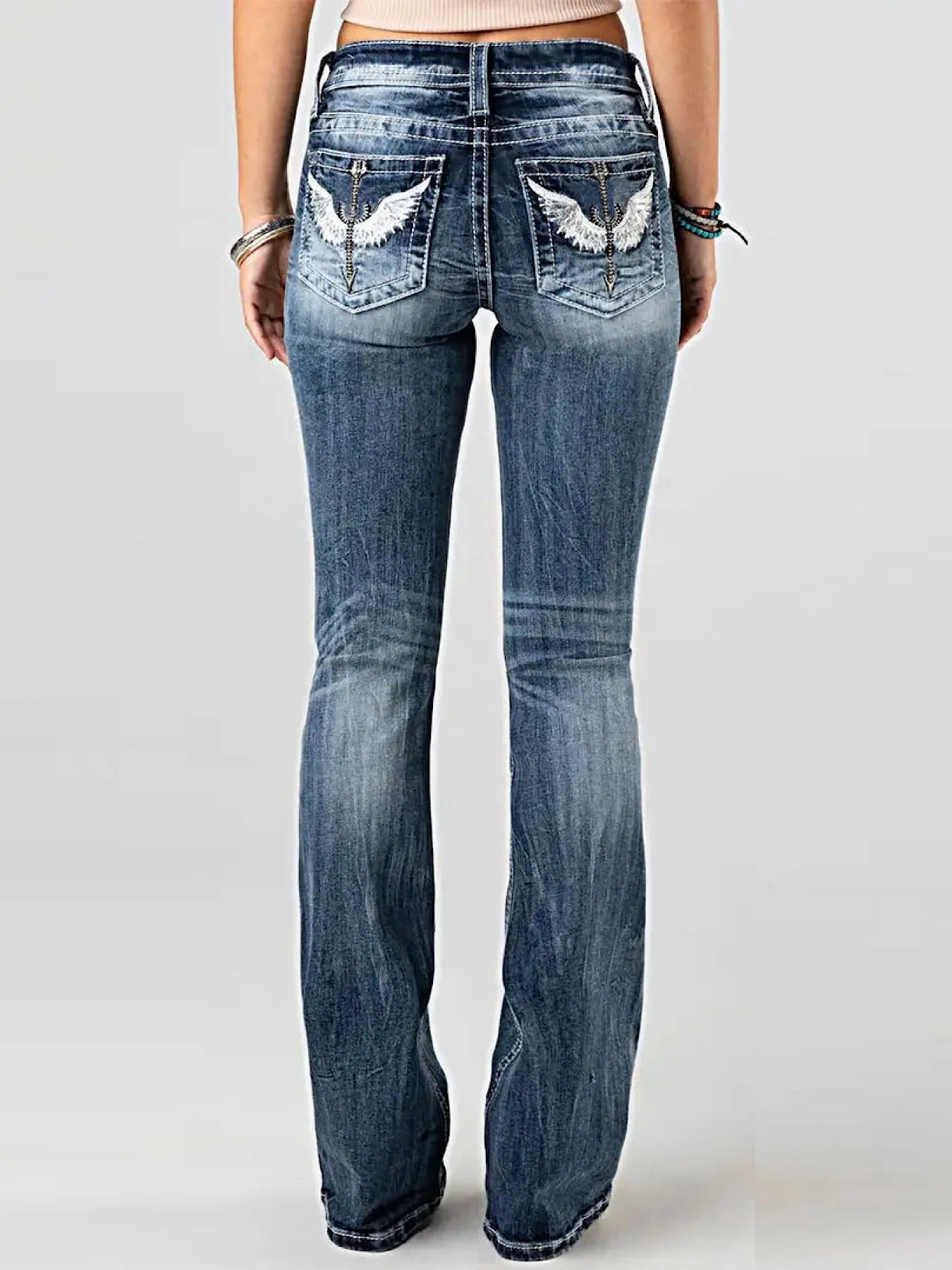 BC Wear Light blue White Sraight Jeans
