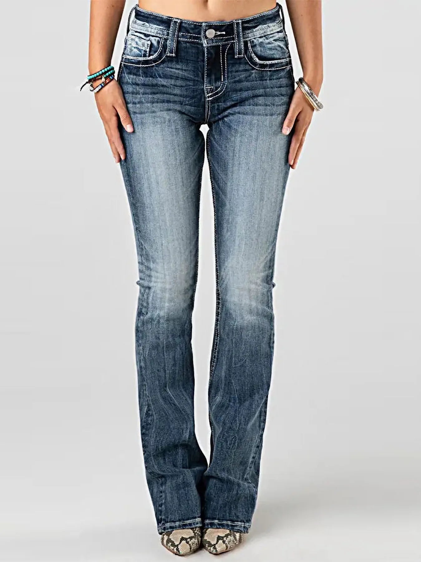 BC Wear Light blue White Sraight Jeans