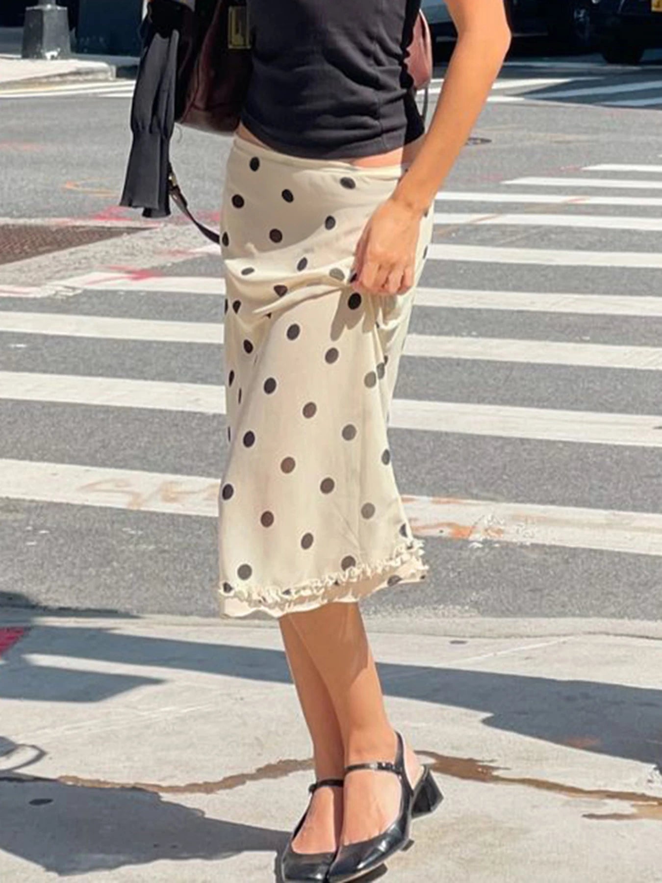 Dotta Print Mid-Length Skirt