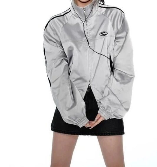 Acubi Vintage Cyber Y2K Jackets Aesthetic Teachwear Zipper Oversized Coats