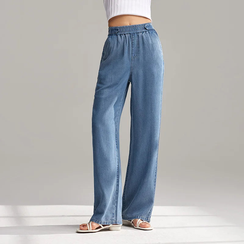 Pearl BC Elastic Waist Wide-Legged Trousers