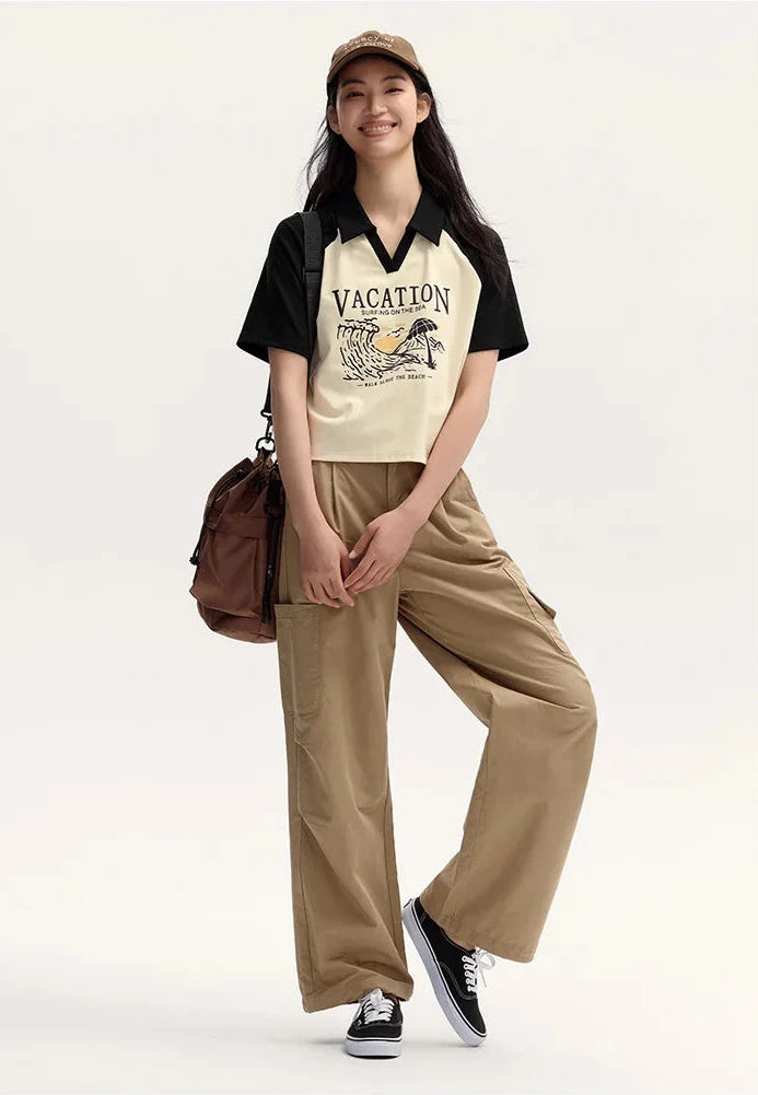 TP Polo Short Length Regular Shoulder Letter Print