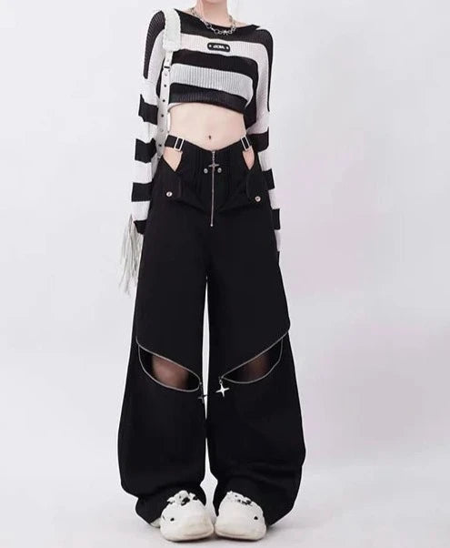 Belle Trouser Pants Original Retro Multi Zip Pocket