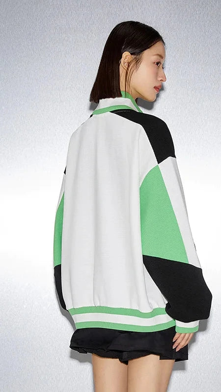 Katt Waffle Oversize Color-Block Jacket