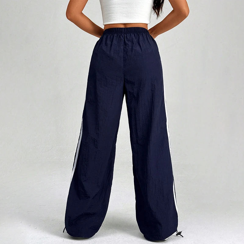 BC Cargo Striped Trousers Versatile Pants