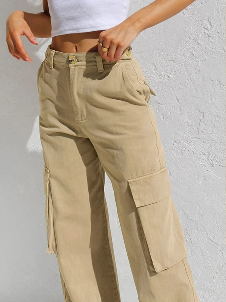 Ashley High Waist Loose Straight Wide Leg Jeans