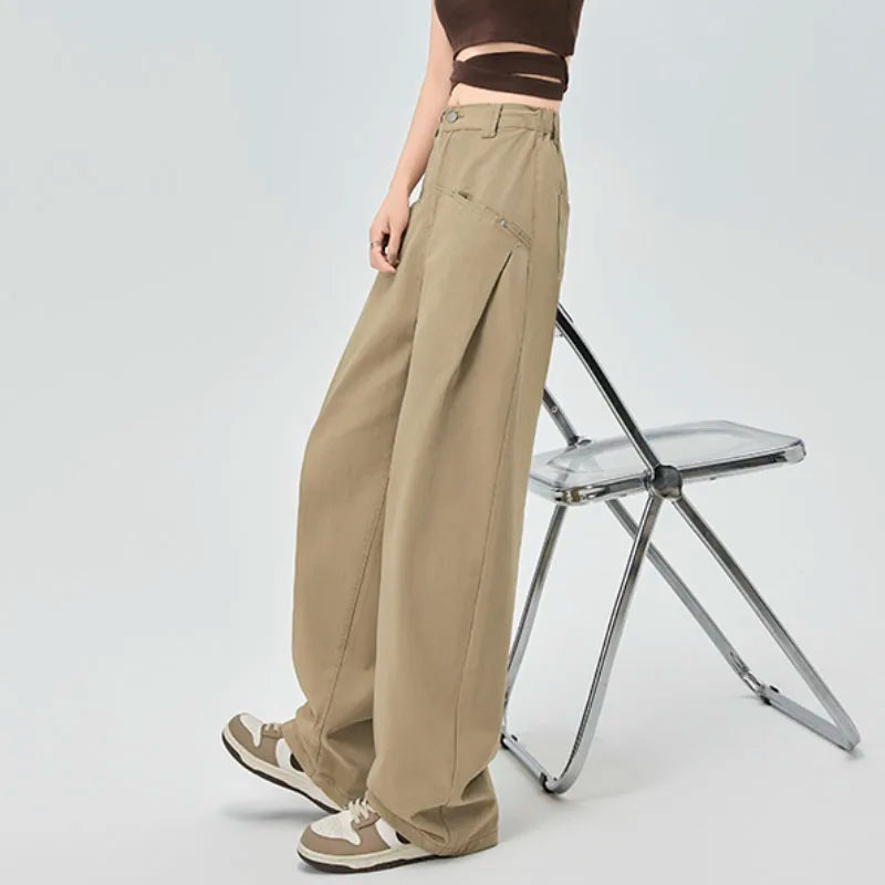 High Waist Loose Pants Wide Leg Baggy Trouser