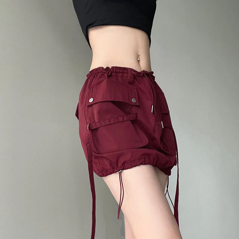 Charla Ribbons Bandage Cargo Skirt