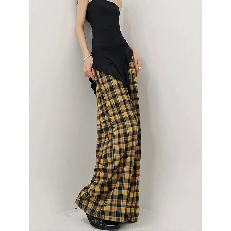 Plaid Baggy Trouser Cargo Pants