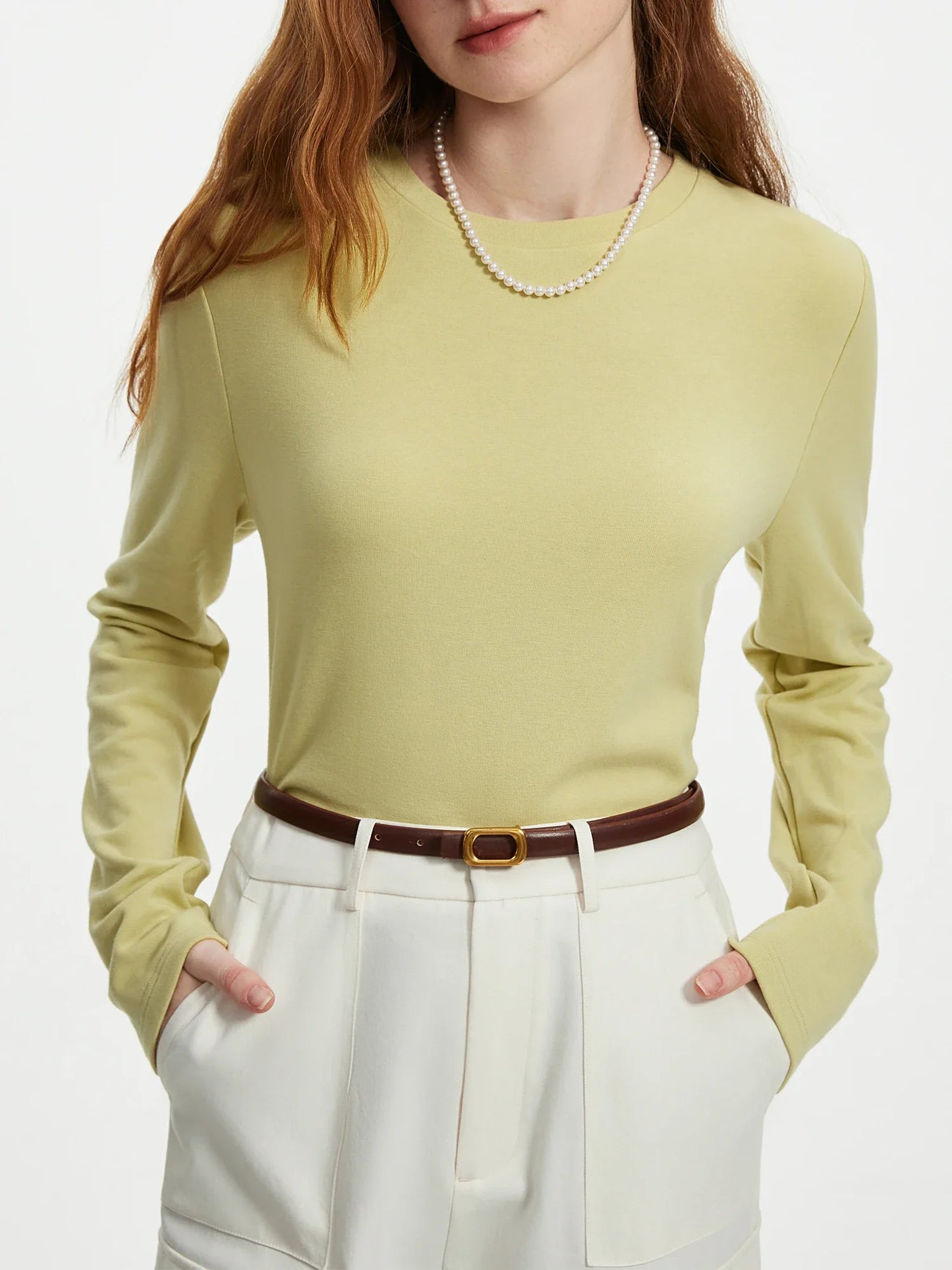 Pullover Round Neck Straight Long Sleeve