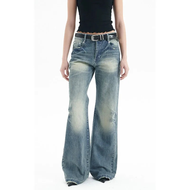 Boyfriend Wide Denim Washed Jeans