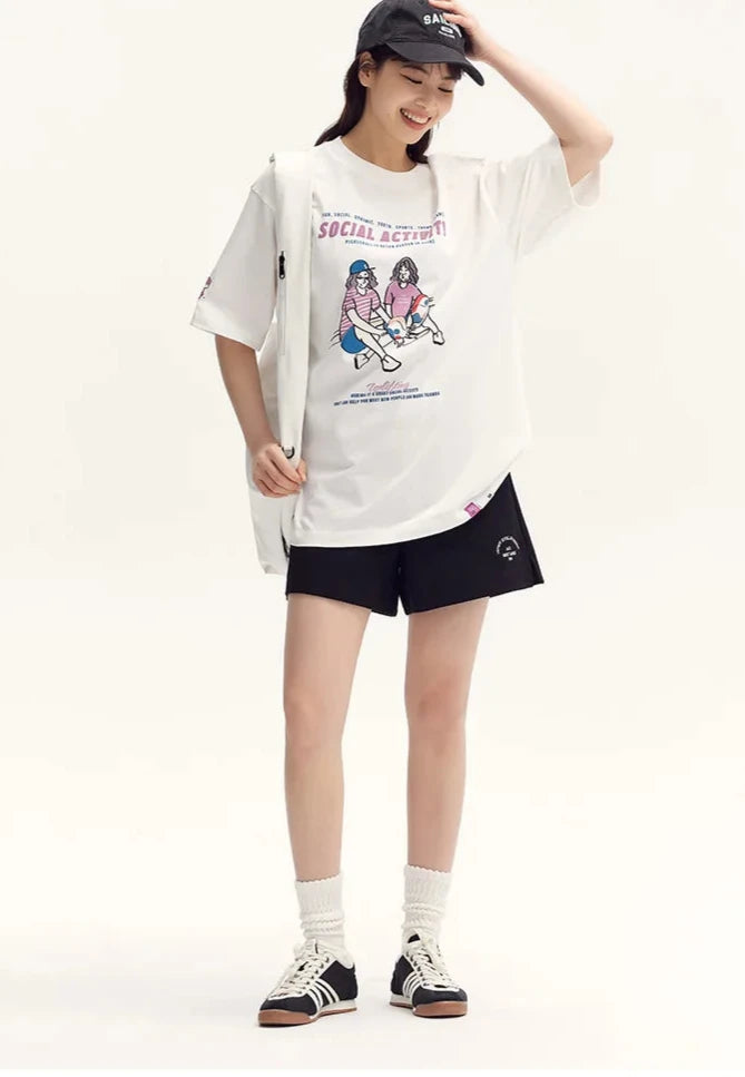 Kandy SY Short-Sleeve Printed Vintage T-Shirt