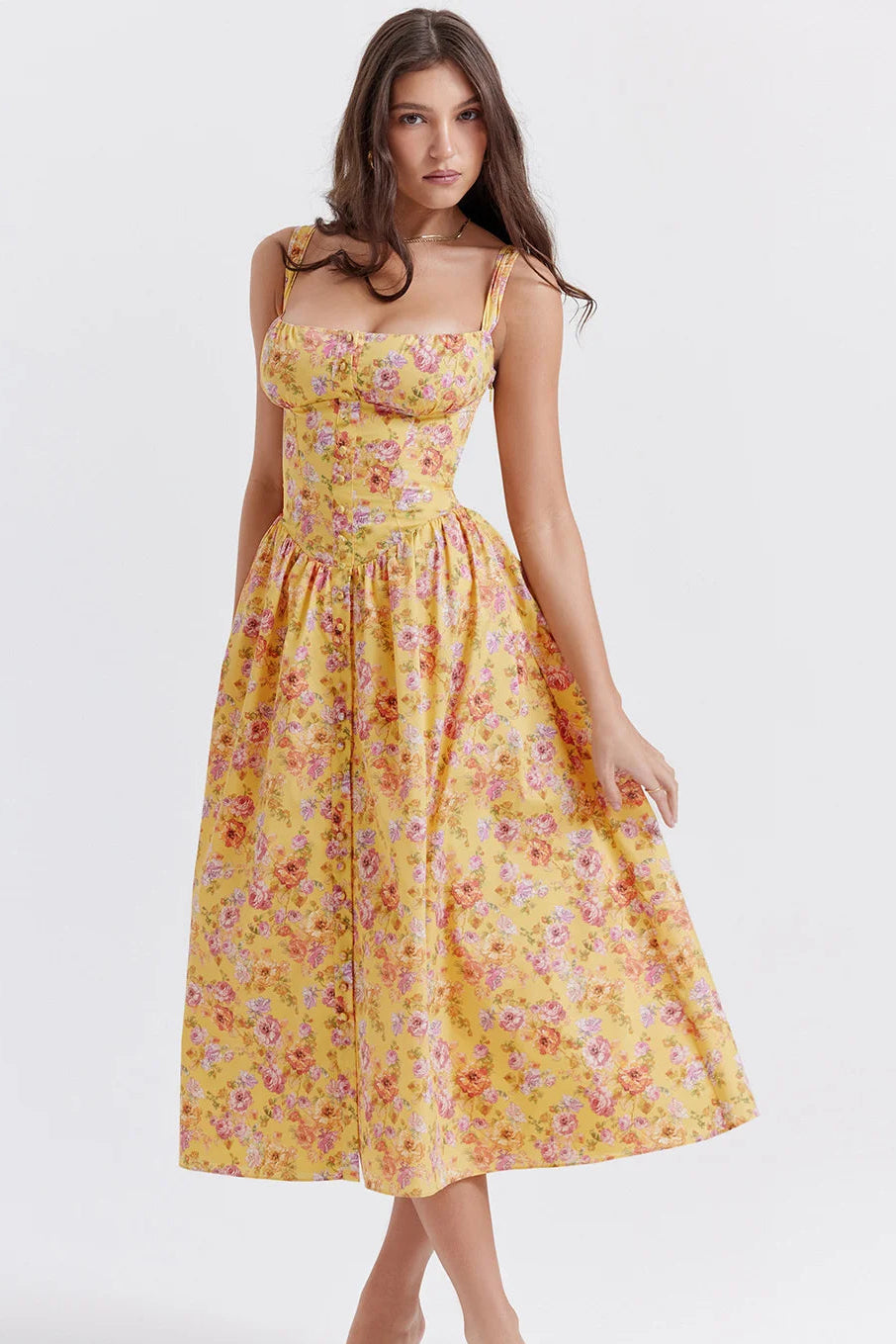 Twinny Vintage Floral Print Dress