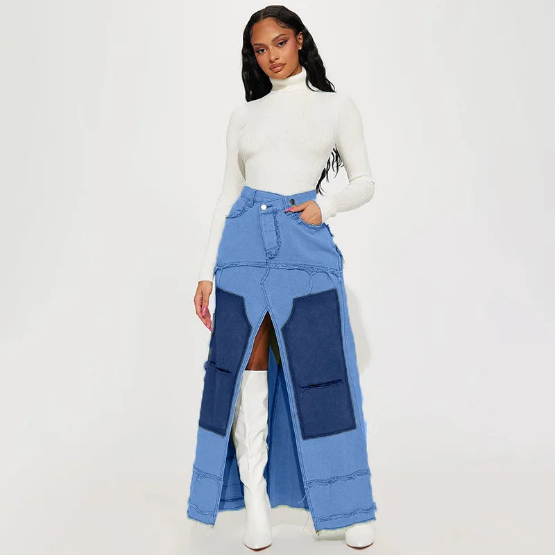Sania Irregular High Waist Baggy Skirt