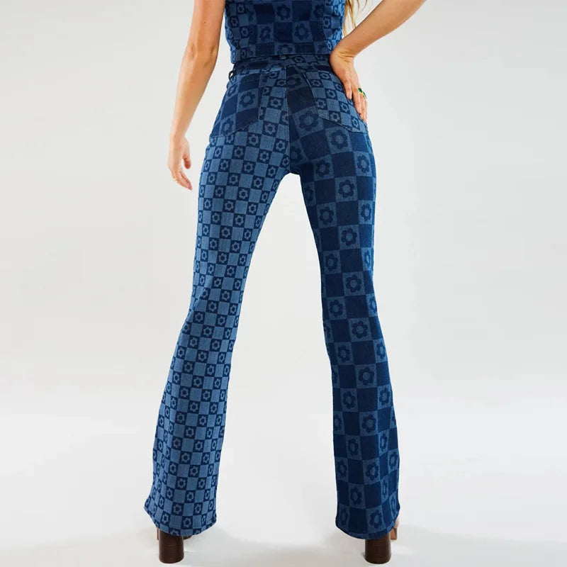 Van Stretch High Waist Flare Denim