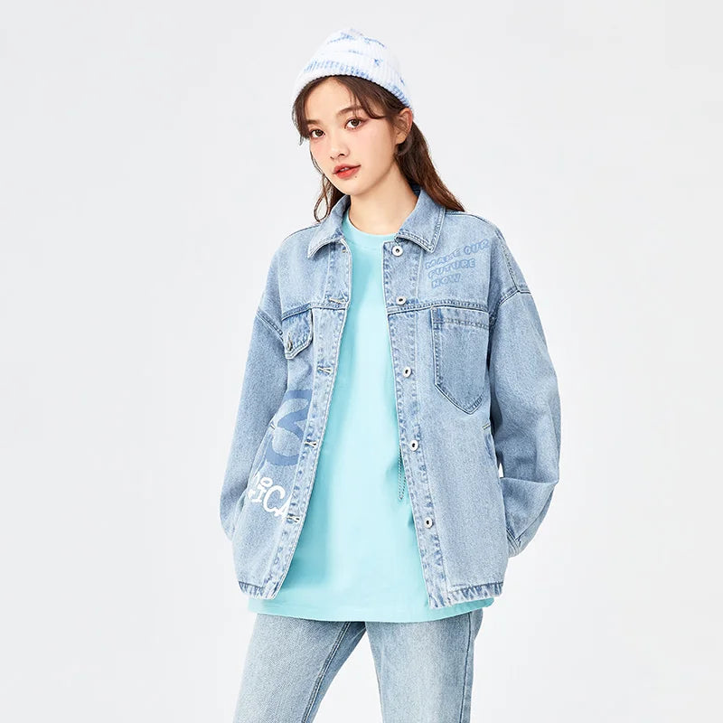 Mimi Denim Coat Top Vintage Loose