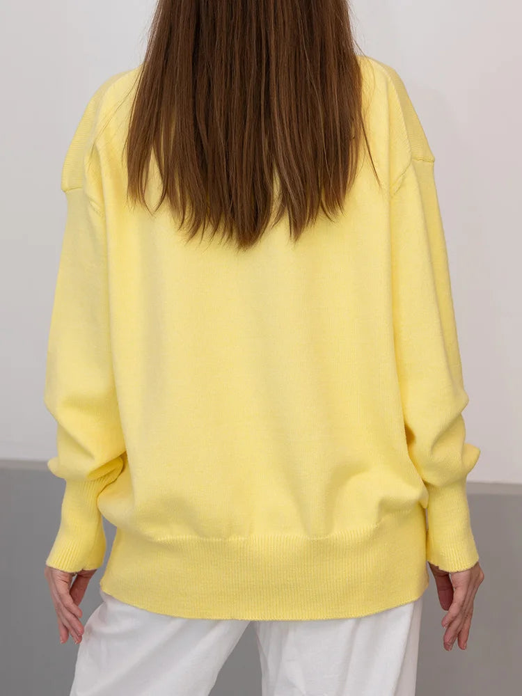 Titi Turtleneck Sweater Pullovers Oversize Sweater